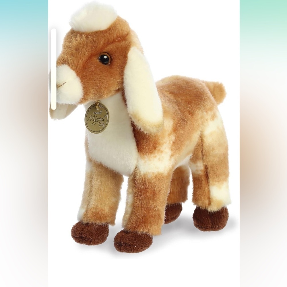 50%offw❤️ Aurora® Miyoni 11” Goat Brown Realistic Plush Stuffed Animal ST208